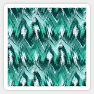 Aqua Green Wavy Abstract Sticker